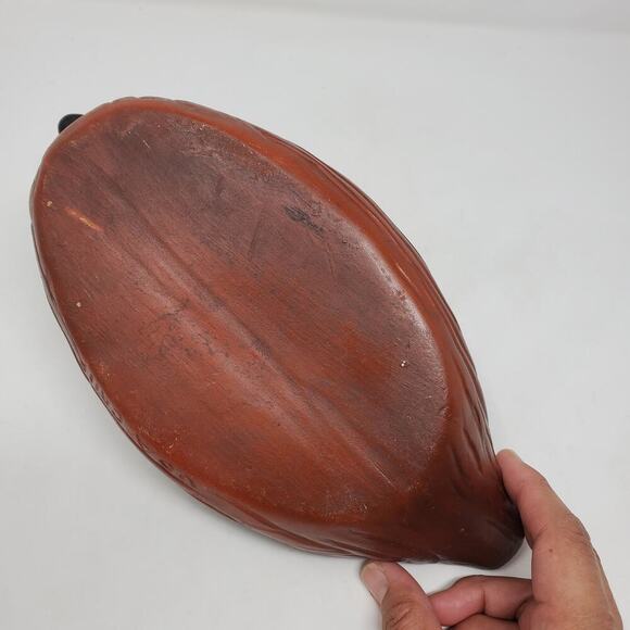 Vintage California Pottery Brown Woodgrain Duck Ceramic Planter Cottagecore - Picture 7 of 10